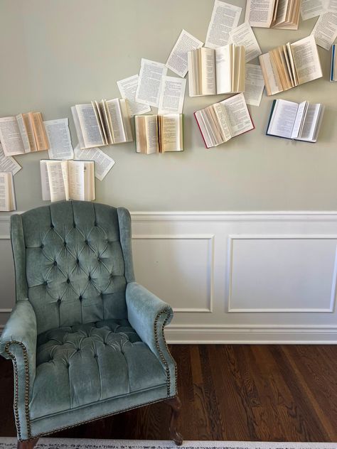 How to Build a Book Accent Wall - traditionallycozy.com Academia Bookshelf, Antique Sewing Room, Dark Academia Bookshelf, Background Wallpapers Iphone, Baby Shower Book Theme, A New Chapter Begins, Grass Watercolor, Tea Cup Display, Retro Baby Showers