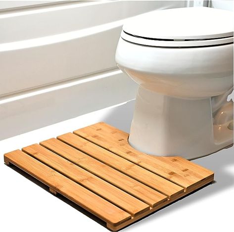 Amazon.com: ZPirates Bamboo Toilet Mat - Curved Bath Mat, U-Shaped Wood Rug for Toilet Base - Decorative, Bathroom Essential : Home & Kitchen Bathroom Bowl, Wood Rug, Wooden Bathmat, Toilet Step, Bath Steps, Bamboo Bath Mat, Bamboo Bath Mats, Wooden Bath, Toilet Rug