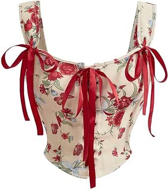 Floral Corset, Printed Bras, Tank Top Straps, Kill People, Airport Fashion, Fabric Floral, Floral Print Tops, Bustiers, Bra Styles