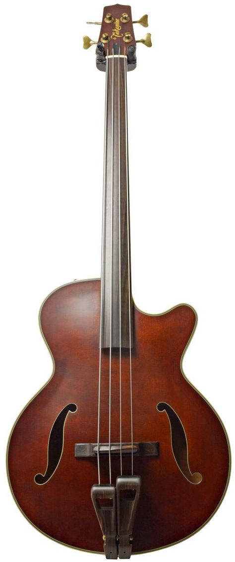 Akamine TB-10 semi-acoustic fretless bass. Acoustic Bass Guitar, Archtop Guitar, Guitar Lovers, Bass Music, Double Bass, Jazz Guitar, Guitar Shop, Bass Guitars, Custom Guitars