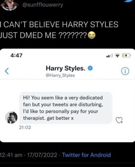 Harry Styles Tweets, Teenage Bed, Harry And Niall, Random Texts, One Direction Images, Best Tweets, One Direction Memes, Harry Styles Pictures, Larry Stylinson