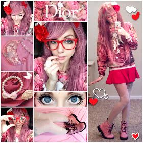 Happy Valentine's Day, sweethearts! Will you all be my Valentines?    (｡♥‿♥｡)           Daily Style Link List!~     Hair: Gothic Lolita Wig... Alexa Poletti, Cute Pastel Outfits, Eccentric Style, Pastel Goth Fashion, Pastel Fashion, Emo Outfits, Girls Sweet, Japanese Street Fashion, Ootd Style