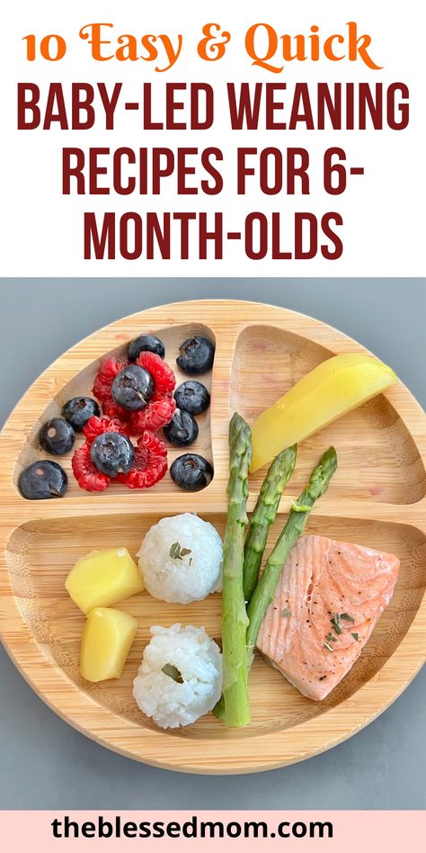 Baby-Led Weaning Recipes for 6-Month-Olds 6 Month Old Baby Led Weaning Food Ideas, 15 Month Meal Ideas, Easy Blw Meals 6 Month Old, Baby Meals 6 Month Old, 6 Month Old Meal Ideas, Led Weaning First Foods 6 Months, Baby Led Weaning 10 Months, 6 Month Old Baby Led Weaning, 6 Month Baby Led Weaning Food Ideas