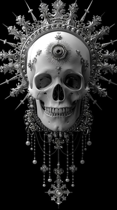 Skull Photography Reference, Modern Gothic Victorian, Skeleton Throne, Jewelry Tattoo Designs, Skull Reference, Crown Drawing, Mermaid Skeleton, Skull Crafts, Happy Hallothanksmas