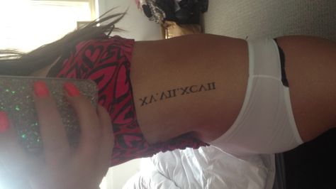 Roman Numeral Tattoo Font, Roman Numeral Date Tattoo, Roman Numbers Tattoo, Tattoo Side, Roman Numeral Tattoo, Numeral Tattoo, Roman Numerals Dates, Roman Numeral Tattoos, Date Tattoos