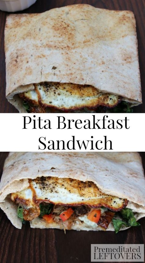 Pita Breakfast, Breakfast Pita, Pita Sandwich, Pita Sandwiches, Breakfast Sandwich Recipes, Breakfast Goodies, Recipe Breakfast, Breakfast Sandwiches, What's For Breakfast