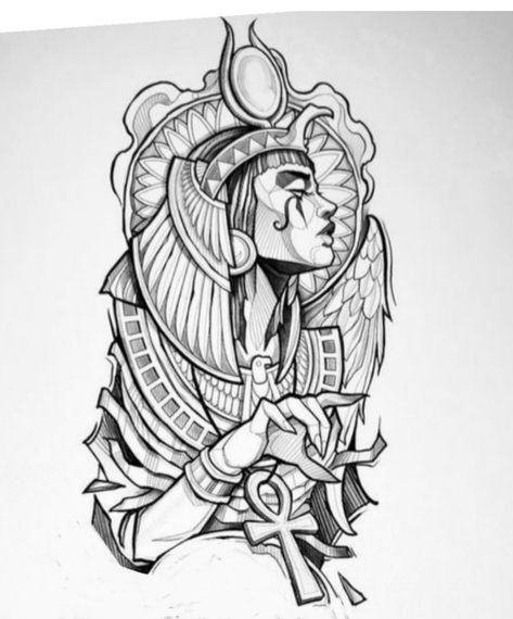 Egyptian Tattoo Drawings, Eygptain Tattoos Drawings, Hathor Tattoo Egyptian, Hatshepsut Tattoo, Egyptian Warrior Tattoo, Egyptian Tattoo Sleeve Women, Egyptian Art Tattoo, Egyptian Drawings Tattoo, Egyptian Gods Tattoo