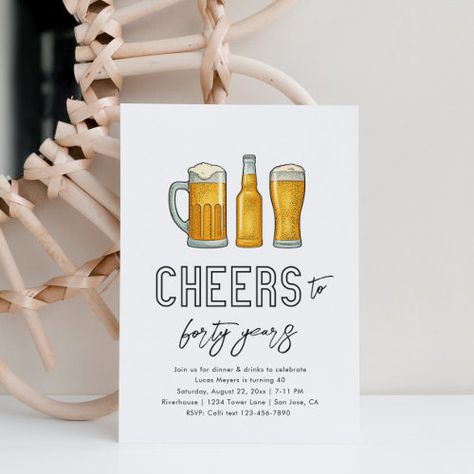 Beer Birthday Invitation Drinks Birthday Invite #zazzle #weddinginvitations #birthdayinvitations #babyshowerinvitations #zazzleinvitations #monogram #businesscards #graduation #homedecor Beer Birthday Invitations, Moms 50th Birthday, Rustic Birthday, 50th Birthday Party Invitations, Birthday Drinks, Beer Birthday, 30th Birthday Invitations, Beer Party, Adult Birthday Party