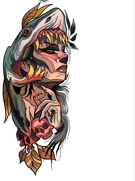 250+ Coolest Neo Traditional Tattoo Ideas (2023) - TattoosBoyGirl Neo Traditional Tattoo Drawings, Neo Tattoo Design, Neo Traditional Art Sketches, Neo Tattoo Traditional, Neotraditional Tattoo Design Black, Neo Traditional Drawing, Traditional Tattoos American, Neo Traditional Design, Neo Trad Tattoo Design