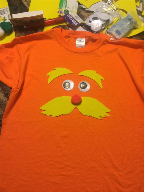 The Lorax Shirt Diy, Dr Seuss Diy Costumes, Story Book Costumes, Dr Seuss Costumes, Storybook Character Costumes, Book Character Day, Book Costumes, Dr Seuss Crafts, Book Character Costumes