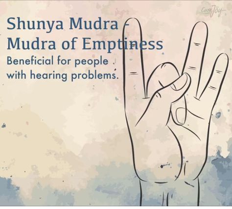 Mudra for Hearing Problems Wait Loss, Yoga Hands, Yoga Posen, Meditation Mantras, Chakra Yoga, Qi Gong, Acupressure Points, Kundalini Yoga, Yoga Health