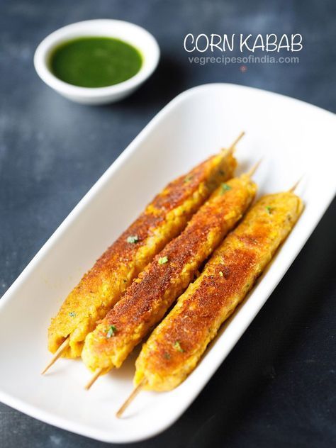 corn kabab recipe with step by step pics. this crispy and tasty sweet corn kabab is an easy to make snack. with kabab recipe shared here you can also make corn cutlets. you do not need an oven to make these kababs. Breakfast Quotes, Sweet Corn Recipes, Kabab Recipe, Kebab Recipe, Easy To Make Snacks, Quotes Food, Diet Quotes, Corn Fritters, Kebab Recipes