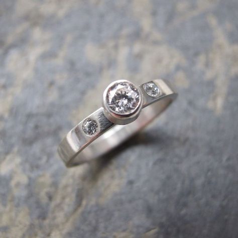 Trilogy diamond ring three stone engagement ring Trilogy Diamond Ring, Engagement Rings Uk, Trilogy Engagement Ring, Wedding And Engagement Rings, Popular Engagement Rings, Silver Gold Jewelry, Three Stone Engagement Ring, Handmade Engagement Rings, White Gold Set