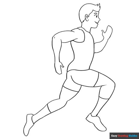 Free Person Running Coloring Page for Kids Running Person Drawing, Person Running Drawing, Running Drawing, Free Person, Dad Drawing, Running Pose, Running Pictures, Easy Drawing Guides, Person Running