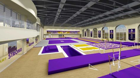 Gymnastics Studio, Home Gymnastics, Gymnastics Gym, School Interior, Dream School, Gym Design, Studio Design, Futuristic Architecture, I School