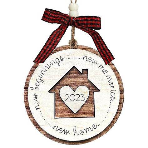 House Warming Gifts New Home Christmas Ornament 2023 for Couples Women,Housewarming Gift for New Home Christmas Decor New Home Gift Ideas Christmas Decorations Essentials For New Home, New Home Gift Ideas, Home Gift Ideas, Housewarming Decorations, New Home Ornament, Our First Christmas Ornament, Decor 2023, Couples Gifts, House Essentials