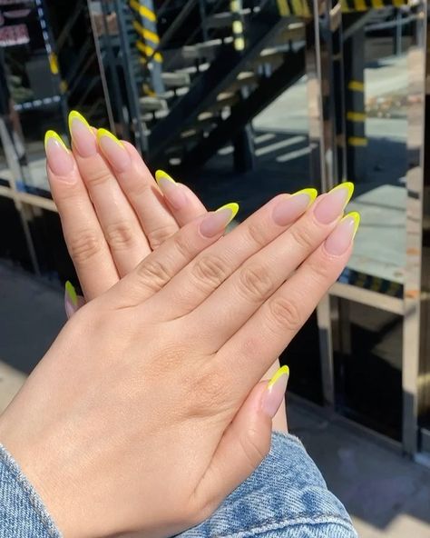 Neon French Nails, Neon French Tips, La Nails, Full Glam, Tip Nails, Make It Rain, Nail Beauty, Beauty Lounge, French Tips