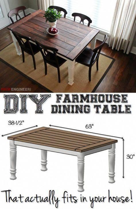 Farmhouse Dining Table Plans, Diy Farmhouse Dining Table, Dining Table Plans, Diy Esstisch, Farmhouse Dining Room Table, Farmhouse Style Table, Farmhouse Kitchen Tables, Farmhouse Side Table, Diy Farmhouse Table