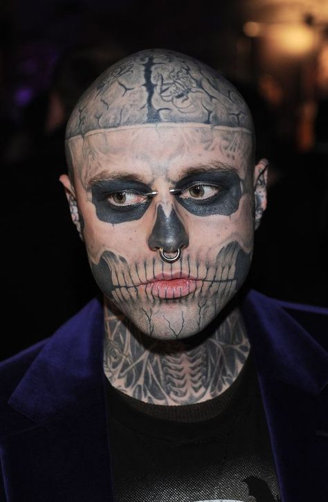 Rick Genest, Zombie Boy, Skeleton Tattoo, Skeleton Tattoos, Face Tattoos, Super Secret, Leave Me, Rock N Roll, Tattoos For Guys