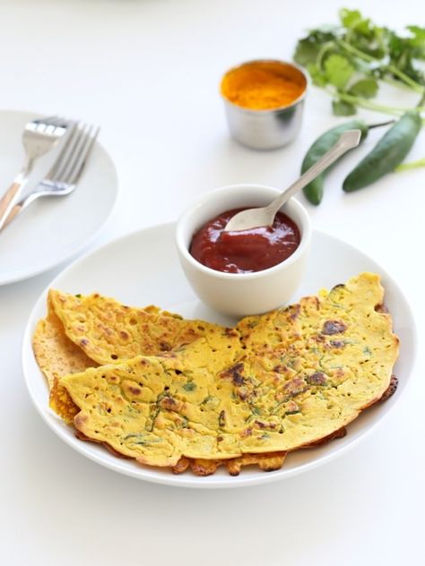 Chickpea Flour Pancakes - one of the dairy free bread recipes from Richa's Vegan Indian Kitchen cookbook Chickpea Flour Pancakes, Indian Pancakes, Chickpea Flour Recipes, Dairy Free Bread, Classic Savory, Chickpea Pancakes, No Flour Pancakes, Vegan Breakfasts, Vegan Richa