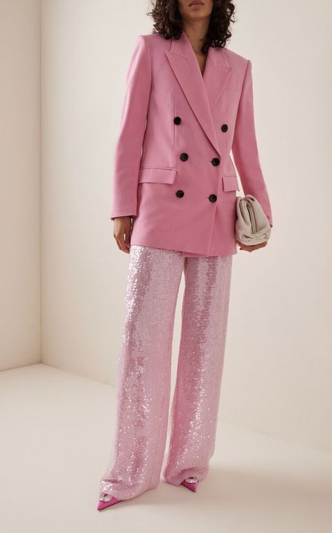 Suit Wide Leg Pants, Sequined Pants, Matching Separates, Sequin Pants, Work Chic, Outfits Casual, Colourful Outfits, Spring 2024, Pink Fashion