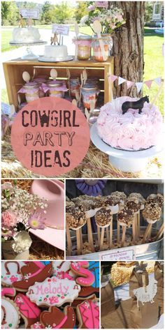 Vintage Cowgirl Party, Spirit Birthday, Horse Themed Party, Simple Cakes, Burlap Mason Jars, Shabby Chic Birthday, Horse Birthday Parties, Country Birthday, Cake Base