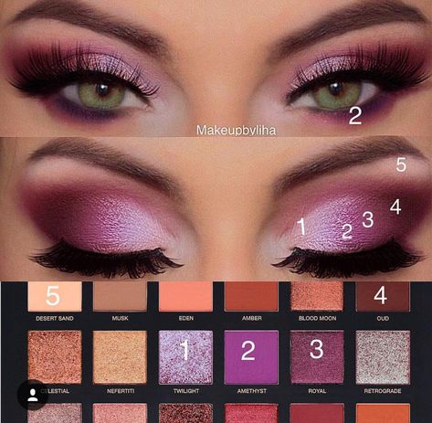 A look using the Huda Beauty Desert Dusk Palette Matte Make Up, Huda Beauty Eyeshadow, Huda Beauty Desert Dusk, Make Up Designs, Trendy Eyeshadow, Huda Beauty Makeup, Bronze Makeup, Linda Hallberg, Makeup Tutorial Eyeshadow