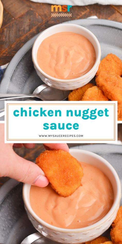 This sweet and savory Chicken Nugget Dipping Sauce is perfect for dipping for chicken, but it's also a good sandwich spread! Chicken Nuggets Sauce Dips, Chicken Nugget Sauce, Nugget Dipping Sauce, Nugget Sauce, Chicken Nugget Dipping Sauce, Chicken Nuggets Sauce, Sweet And Savory Chicken, Best Sauce Recipe, Crema Recipe