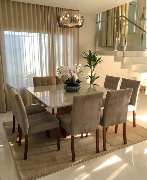 Dining Room Contemporary, Dinning Room Design, تصميم للمنزل العصري, Dining Room Table Decor, Small Kitchens, Elegant Living Room, The Dining Room, Elegant Living, Decor Home Living Room