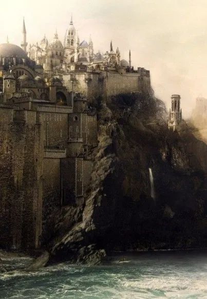 Beaux Arts Architecture, Cliff Side, The Cliff, Story Setting, Fantasy City, Fantasy Castle, Fantasy Setting, Fantasy Places, Art Et Illustration