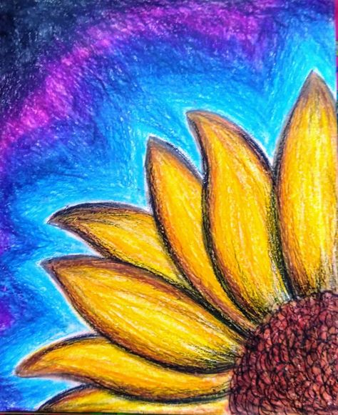 Oil pastels Sunflower Oil Pastel, Oil Pastel Drawings Easy, 3rd Grade Art, Class 9, Oil Pastel Paintings, Oil Pastel Art, Oil Pastel Drawings, Oil Pastels, Art Style Inspiration