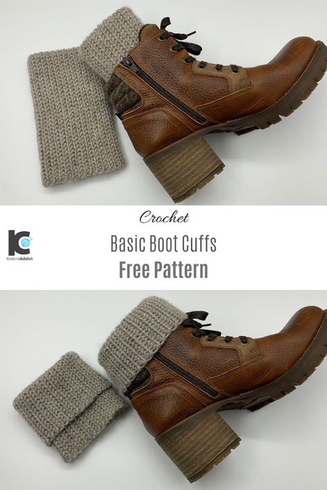 Enter the boot cuff. This is a very basic, beginner friendly and yarn friendly project. By yarn friendly, I mean there's plenty of wiggle room if you don't have #4, unlike a lot of my other patterns.  Hope you enjoy dressing up those trusty winter boots with your new, handmade boot cuffs. Happy crocheting! #crochetbootcuffs #crochetpatternbeginner #freecrochetpattern Boot Cuff Knitting Pattern, Crochet Boot Warmers, Crochet Boot Toppers Free Pattern, Easy Crochet Boot Cuffs, Boot Toppers Crochet Pattern Free, Crocheted Boot Cuffs, Crochet Boot Covers, Boot Cuffs Crochet Pattern Free, Boot Cuffs Outfits