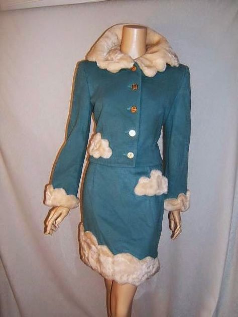 Cloud Inspired Outfits, Caro Editions, Mike Core, Head In Clouds, Colorful Suits, Funky Vibes, Moschino Cheap And Chic, 60s Fashion, Fashion Design Clothes