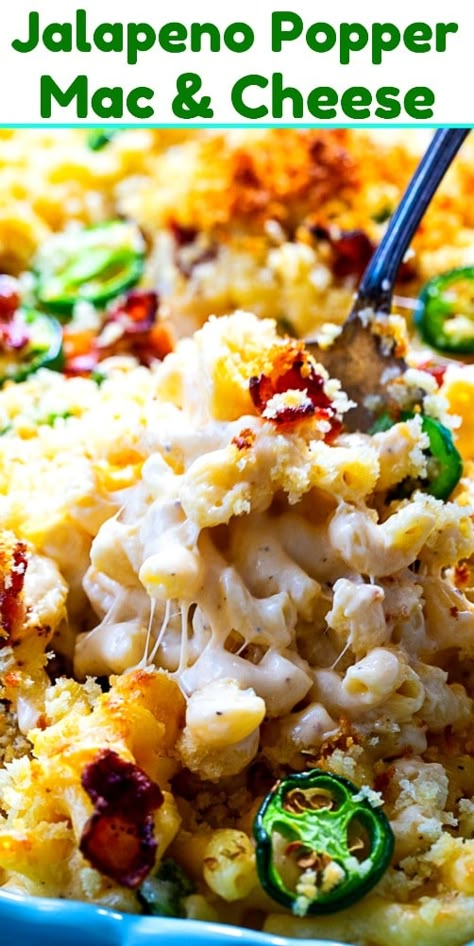 Cooking With Jalapenos, Jalepeno Popper Mac N Cheese, Spicy Recipes Dinner, Jalapeño Mac And Cheese, Jalapeno Popper Mac And Cheese, Jalapeno Popper Casserole, Mac And Cheese With Bacon, Jalapeno Mac And Cheese, Spicy Mac And Cheese