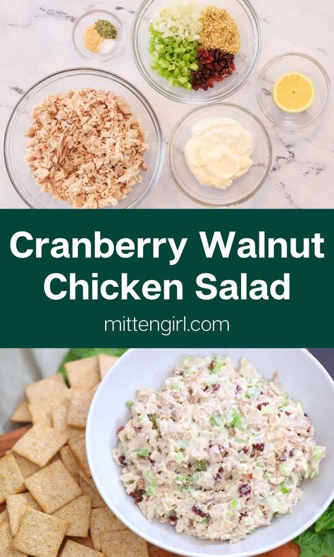 Chicken Salad With Cranberries, Chicken Salad With Craisins Recipes, Honey Walnut Chicken Salad, Chicken Salad Recipe With Cranberries, Chicken Cranberry Walnut Salad, Cranberry Almond Chicken Salad Recipe, Chicken Cranberry Pecan Salad Wraps, Chicken Salad With Walnuts Recipe, Chicken Salad Walnuts Grapes