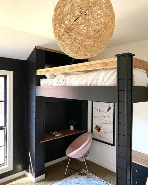 Bed For Studio Apartment, Room Ideas Loft Bed, Loft Bed Dorm Room, Room Ideas Loft, Loft Bed Dorm, Boys Loft Bedroom, Studio Apartment Bed, Bed Ideas For Small Rooms, Guys Bedroom Ideas