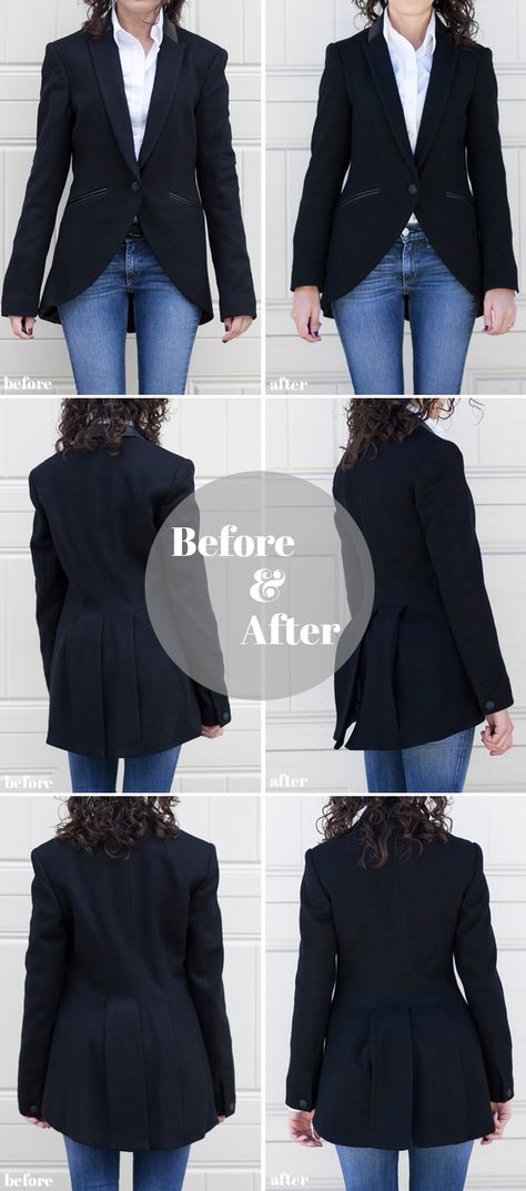 Adventures in Alterations – Rag & Bone Hubert Jacket How To Make A Blazer Fitted, Vs Clothes, Taylor Gang, Clothing Alterations, Clothes Hanging, Sewing Alterations, Diy Jacket, Repurposed Clothing, Repair Clothes