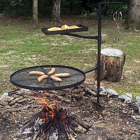 Fire Pit Cooking Grill, Fire Ideas, Fire Oven, Backyard Escape, Camping Fire Pit, Backyard Grill, Grill Ideas, Fire Pit Cooking, Cooking Grill