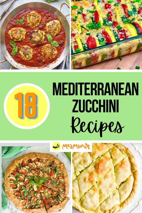 Mediterranean Diet Zucchini Recipes, Mediterranean Zucchini Recipes, Zucchini Patties Recipes, Zucchini Omelette, Medditeranean Diet, Mediterranean Zucchini, Recipe Using Zucchini, Refreshing Salads, Zucchini Ravioli