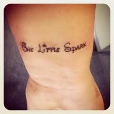 One little spark. Disney tattoo Figment Tattoo, Disney Inspired Tattoo, Disney Tattoos Quotes, Tattoos Disney, Unique Tattoos Black Women, Disney Engagement Rings, Tattoos Quotes, Small Tats, Disney Tattoo