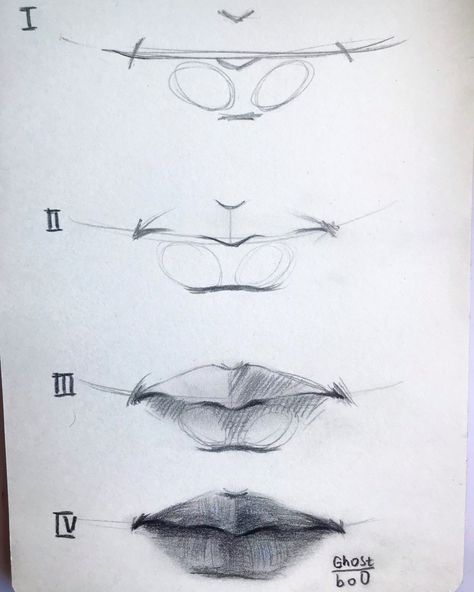 Drawing Lips From Different Angles, How To Sketch A Face Step By Step, Eyebrow Sketch Tutorial, Lips Sketch Step By Step, How To Draw Eyes Step By Step, Lip Sketches, Lips Drawing Tutorial, Sketch Lips, Sketch Mouth