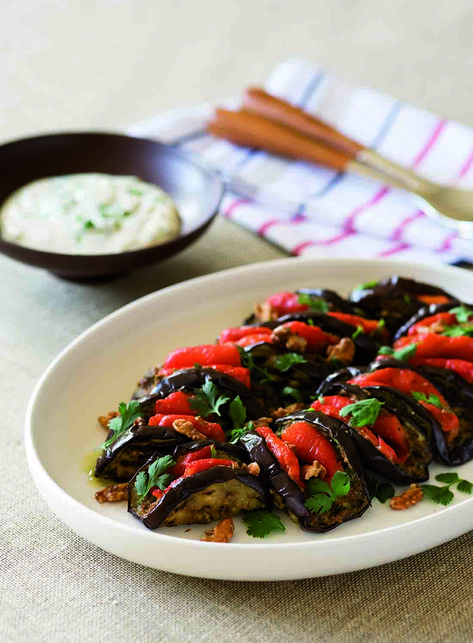 Walnut, Capsicum and Eggplant Rollups with Yoghurt Sauce Eggplant Rollups, Yoghurt Sauce, Grill Plate, First Things First, Fenugreek Seeds, Eggplant Recipes, Roll Ups, Indian Spices, Save Food