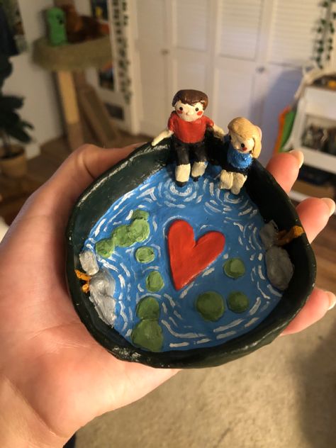 Clay Art Projects For Boyfriend, Craft Presents For Boyfriend, What To Make Out Of Clay For Boyfriend, Crafty Gift For Boyfriend, Boyfriend Arts And Crafts, Clay Art Gift For Boyfriend, Clay Stuff For Boyfriend, Polymer Clay Boyfriend Gift, Clay Couple Sculpture