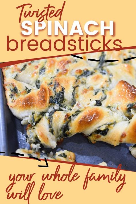 Spinach Breadsticks, Kid Friendly Side Dishes, Breadstick Recipe, Cheese Bread Sticks, Spinach Bread, Breadsticks Recipe, Bread Biscuits, Potluck Side Dishes, Bread Sticks Recipe