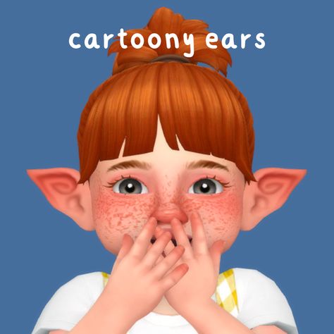 Cartoony Ears | Patreon How To Use Blender, Sims 4 Cc Skin, Elf Ears, Sims Hair, Ts4 Cc, Sims 4 Clothing, The Sims4, Sims 4 Cc, Sims 4 Mods