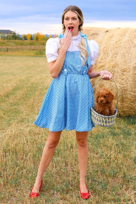 'Toto, I've got a feeling we're not in Kansas anymore." - Dorothy Halloween Costume from the Wizard of Oz - Awesome women's costume ideas #halloween #halloweencostume #costumeideas Dorothy Costume Diy, Instagrammable Walls, Dorothy Halloween, Dorothy Halloween Costume, Dorothy Costume, Wizard Of Oz Dorothy, What Is Halloween, Mesa Arizona, Family Halloween Costumes