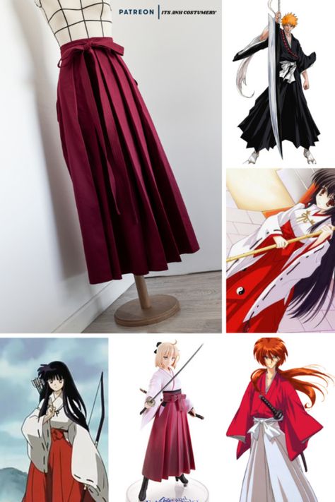 Patternmaking For Creators & Cosplayers on Tumblr Hakama Pattern, Kazuha Cosplay, Hakama Pants, Coronation Dress, Costume Tutorial, Costume Sewing Patterns, Fashion Design Patterns, Cosplay Diy, A3 Size