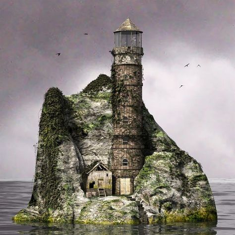 Abandoned Lighthouse, Old Abandoned Buildings, Lighthouses Photography, Creepy Houses, Lighthouse Photos, Spooky Places, Lighthouse Painting, Lighthouse Pictures, Lighthouse Art