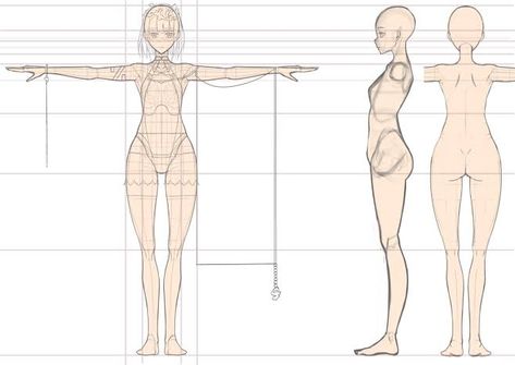 Woman T Pose Reference, Character Model Sheet Turnaround, Blender Character Modeling, رسم كاريكاتير, Character Reference Sheet, Character Turnaround, Drawing Cartoon Faces, Character Model Sheet, Manga Drawing Tutorials