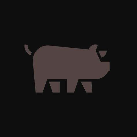 Farm Illustration Design, Butchery Logo, Meat Logo, Pig Restaurant, Farm Illustration, Design Cibo, Bbq Design, Pig Silhouette, Pig Logo